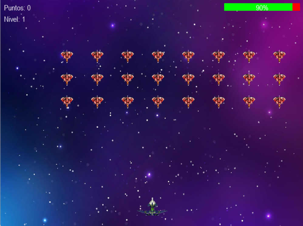 Proyectos Pantalla del juego DarkNeo Invaders