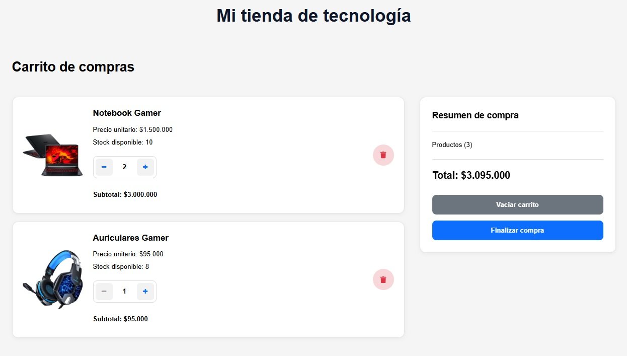 NeoTech - Ecommerce Carrito con totales y cantidades.