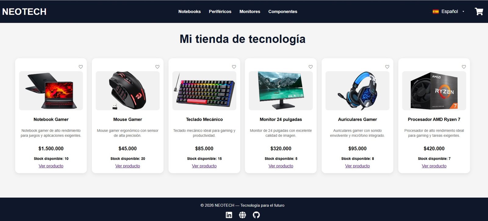 Inicio Captura de NEOTECH